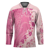 Heiva i Tahiti Hockey Jersey Tahitian Tiare Maori Cowrie Lei Pink