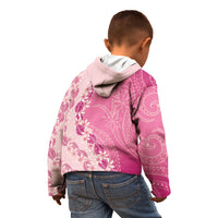Heiva i Tahiti Kid Hoodie Tahitian Tiare Maori Cowrie Lei Pink