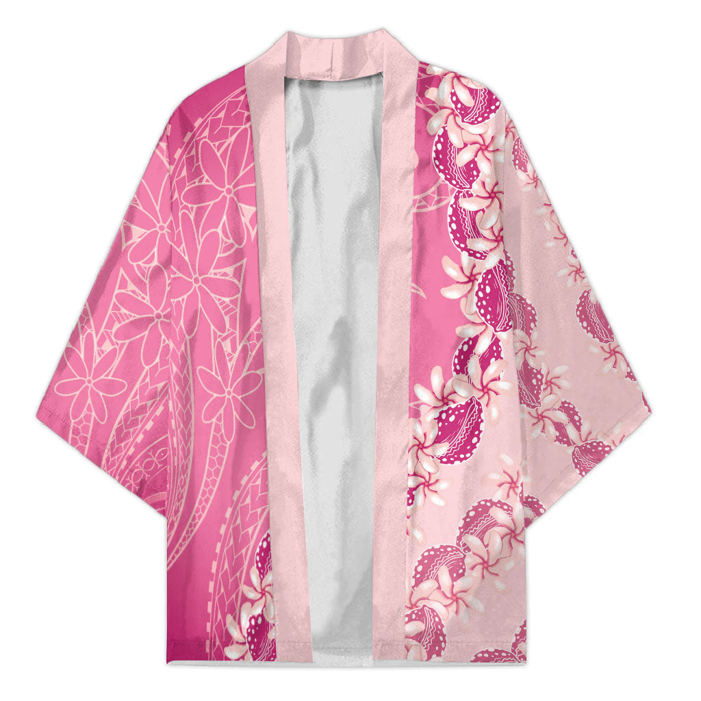 Heiva i Tahiti Kimono Tahitian Tiare Maori Cowrie Lei Pink