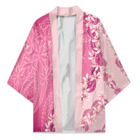 Heiva i Tahiti Kimono Tahitian Tiare Maori Cowrie Lei Pink