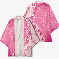 Heiva i Tahiti Kimono Tahitian Tiare Maori Cowrie Lei Pink