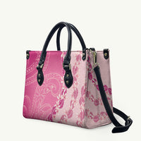 Heiva i Tahiti Leather Bag Tahitian Tiare Maori Cowrie Lei Pink