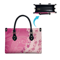 Heiva i Tahiti Leather Bag Tahitian Tiare Maori Cowrie Lei Pink