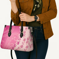 Heiva i Tahiti Leather Bag Tahitian Tiare Maori Cowrie Lei Pink