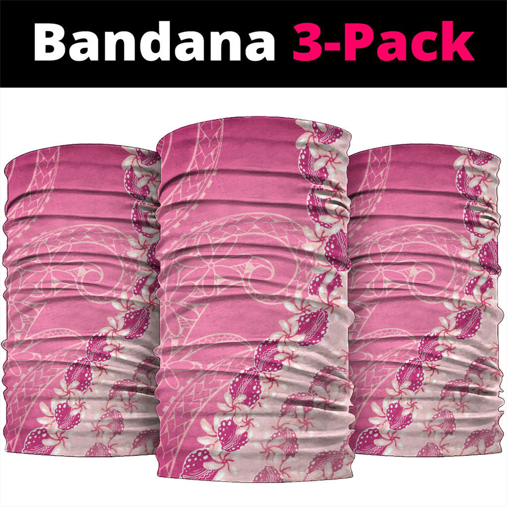 Heiva i Tahiti Neck Gaiter Tahitian Tiare Maori Cowrie Lei Pink