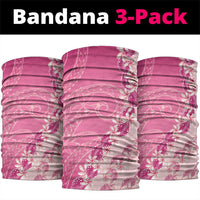 Heiva i Tahiti Neck Gaiter Tahitian Tiare Maori Cowrie Lei Pink LT14 package One Size: 25*50cm Pink - Polynesian Pride