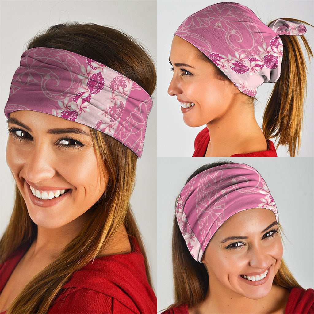 Heiva i Tahiti Neck Gaiter Tahitian Tiare Maori Cowrie Lei Pink LT14 - Polynesian Pride