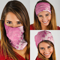 Heiva i Tahiti Neck Gaiter Tahitian Tiare Maori Cowrie Lei Pink LT14 - Polynesian Pride