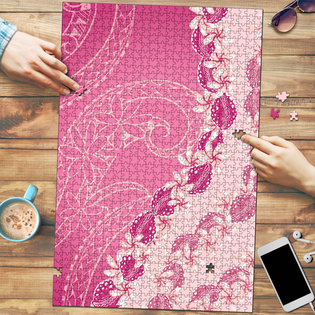 Heiva i Tahiti Puzzle Tahitian Tiare Maori Cowrie Lei Pink LT14 Pink - Polynesian Pride