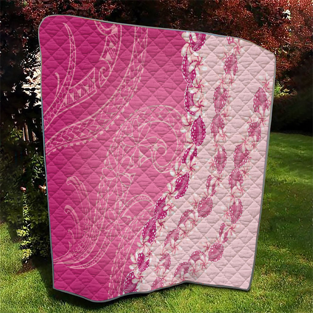 Heiva i Tahiti Quilt Tahitian Tiare Maori Cowrie Lei Pink LT14 - Polynesian Pride