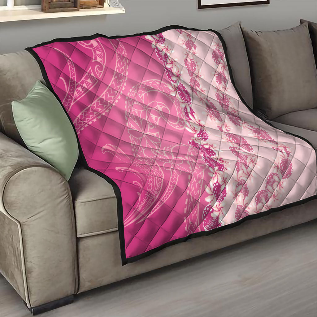 Heiva i Tahiti Quilt Tahitian Tiare Maori Cowrie Lei Pink LT14 - Polynesian Pride
