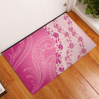 Heiva i Tahiti Rubber Doormat Tahitian Tiare Maori Cowrie Lei Pink LT14 - Polynesian Pride