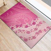 Heiva i Tahiti Rubber Doormat Tahitian Tiare Maori Cowrie Lei Pink LT14 - Polynesian Pride