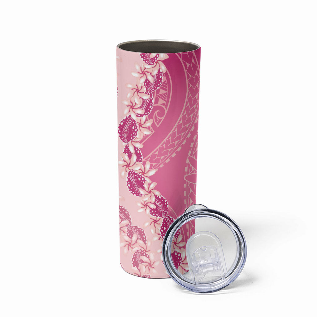 Heiva i Tahiti Skinny Tumbler Tahitian Tiare Maori Cowrie Lei Pink