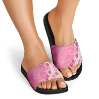 Heiva i Tahiti Slide Sandals Tahitian Tiare Maori Cowrie Lei Pink LT14 - Polynesian Pride
