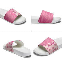 Heiva i Tahiti Slide Sandals Tahitian Tiare Maori Cowrie Lei Pink LT14 - Polynesian Pride