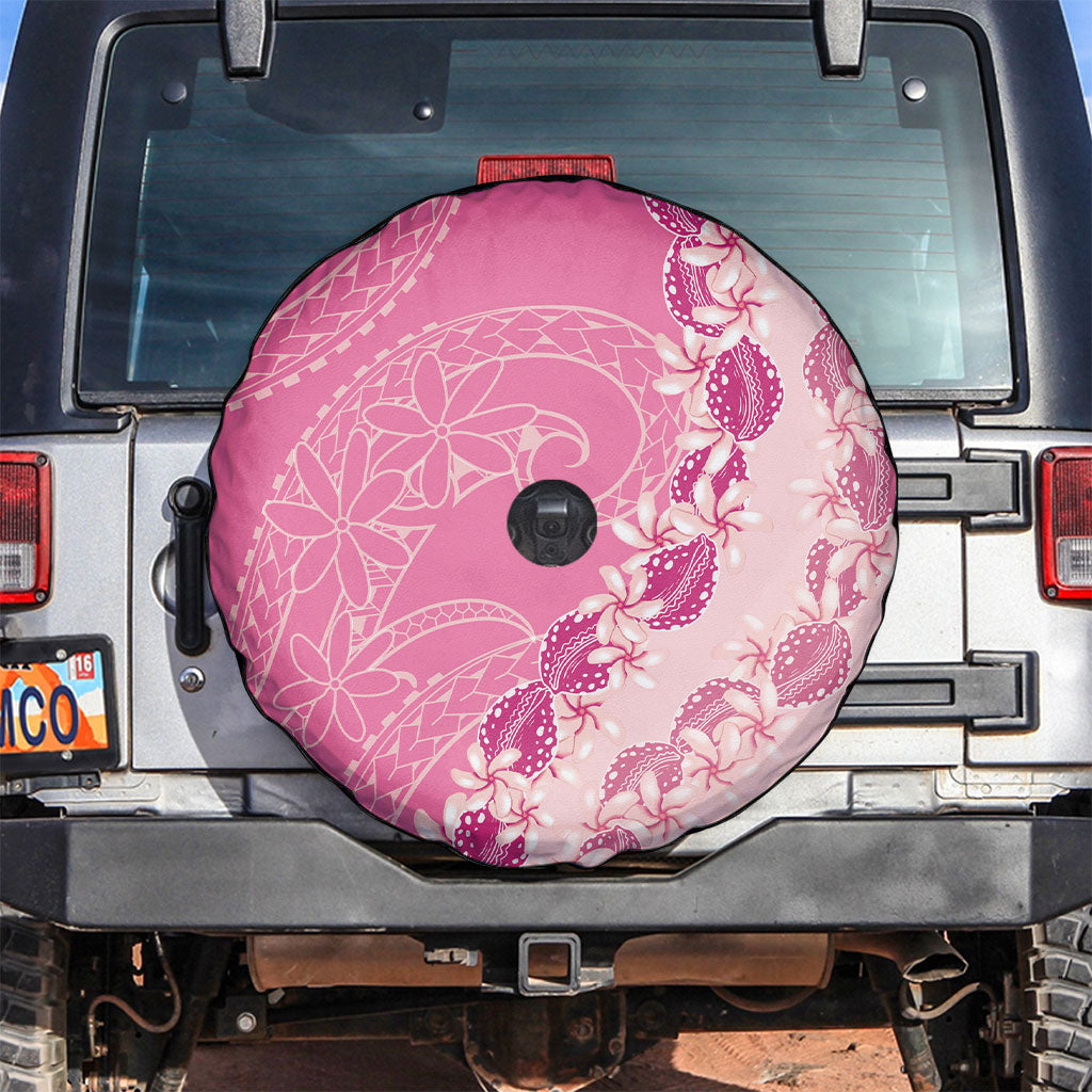 Heiva i Tahiti Spare Tire Cover Tahitian Tiare Maori Cowrie Lei Pink
