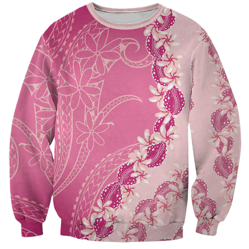 Heiva i Tahiti Sweatshirt Tahitian Tiare Maori Cowrie Lei Pink