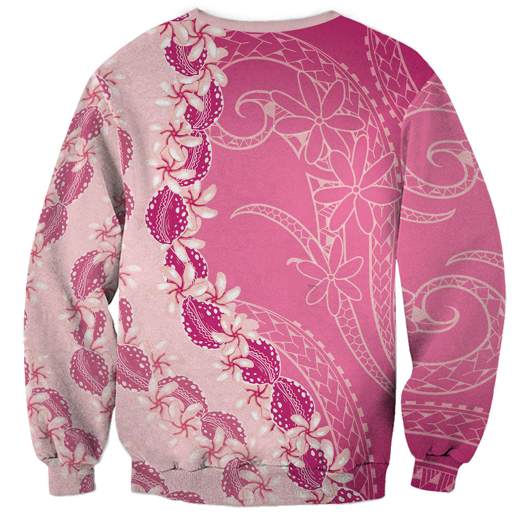 Heiva i Tahiti Sweatshirt Tahitian Tiare Maori Cowrie Lei Pink LT14 - Polynesian Pride