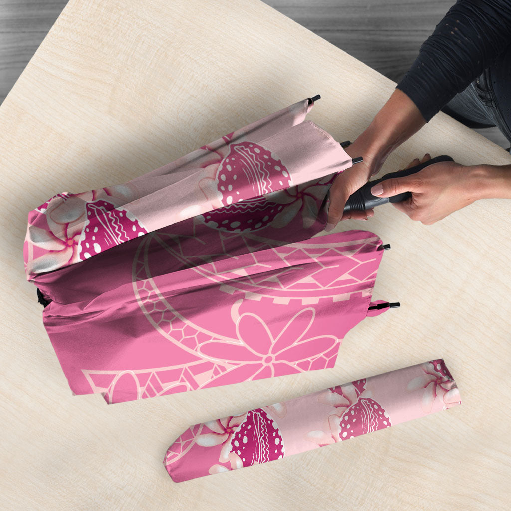 Heiva i Tahiti Umbrella Tahitian Tiare Maori Cowrie Lei Pink LT14 - Polynesian Pride