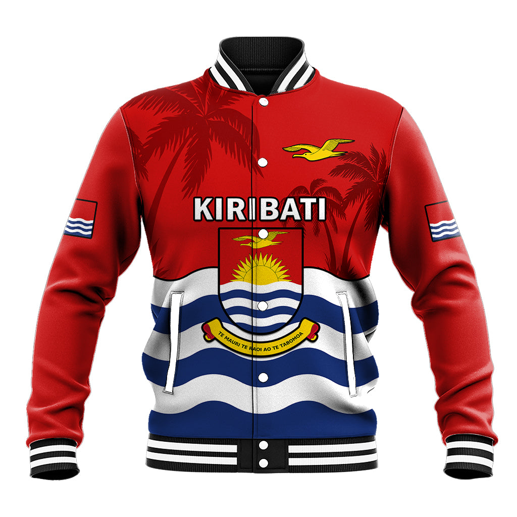 Polynesian Pride Kiribati Independence Day Baseball Jacket Happy 44th Anniversary Flag Style LT14 Unisex Red - Polynesian Pride