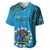 13 March Penrhyn Island Gospel Day Baseball Jersey Cook Islands Tribal Pattern LT14 Blue - Polynesian Pride