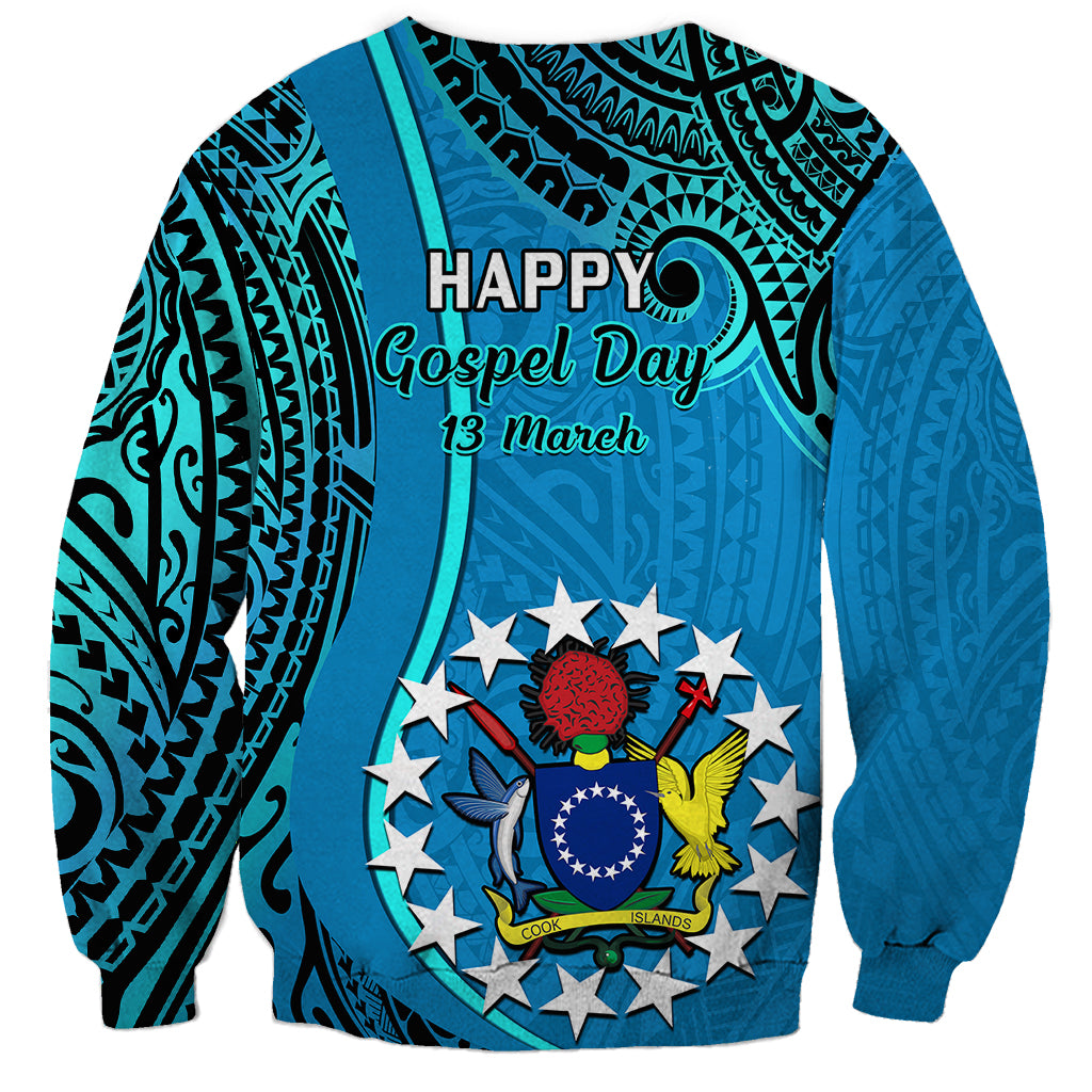 13 March Penrhyn Island Gospel Day Sweatshirt Cook Islands Tribal Pattern LT14 - Polynesian Pride