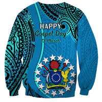 13 March Penrhyn Island Gospel Day Sweatshirt Cook Islands Tribal Pattern LT14 - Polynesian Pride