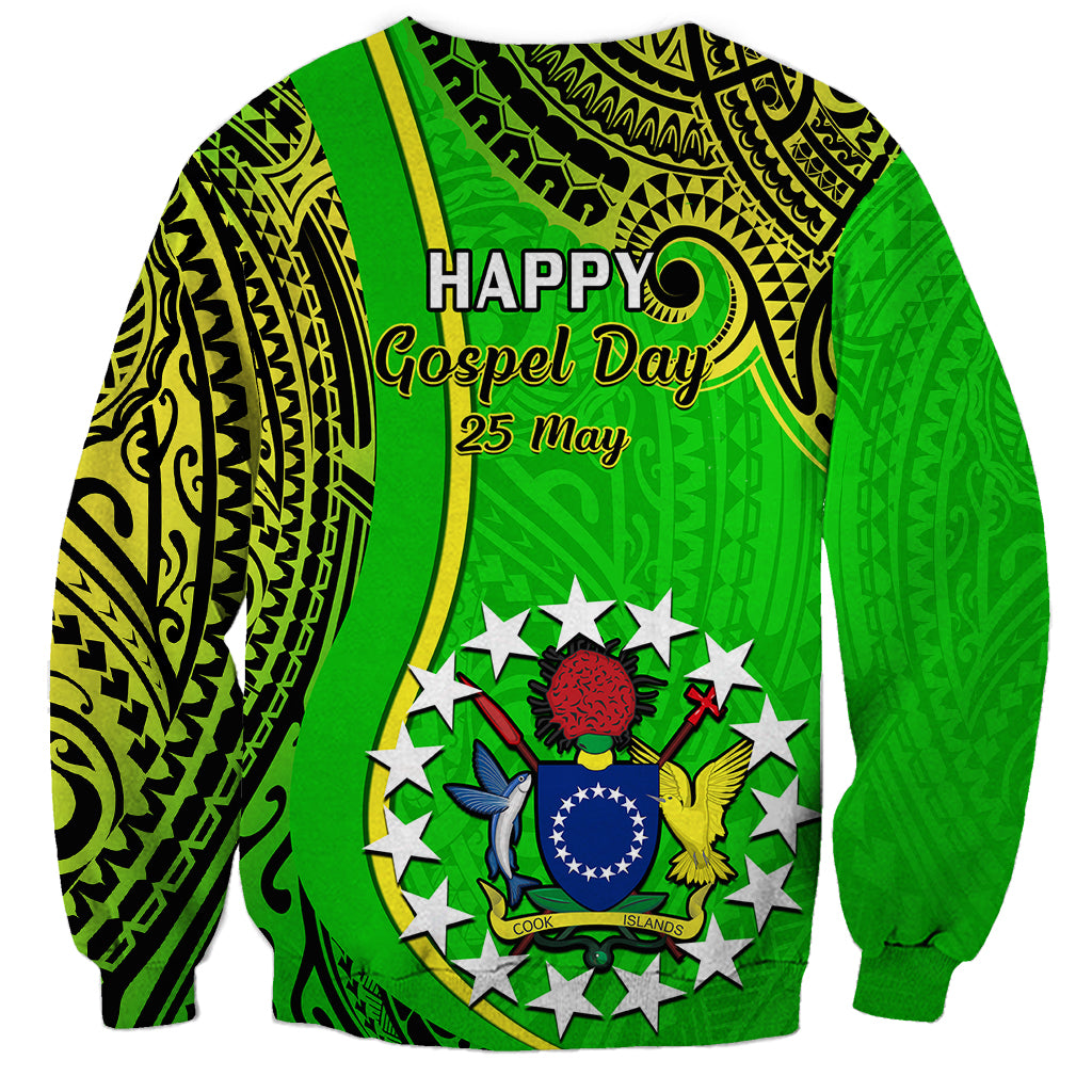 25 May Palmerston Island Gospel Day Sweatshirt Cook Islands Tribal Pattern LT14 - Polynesian Pride