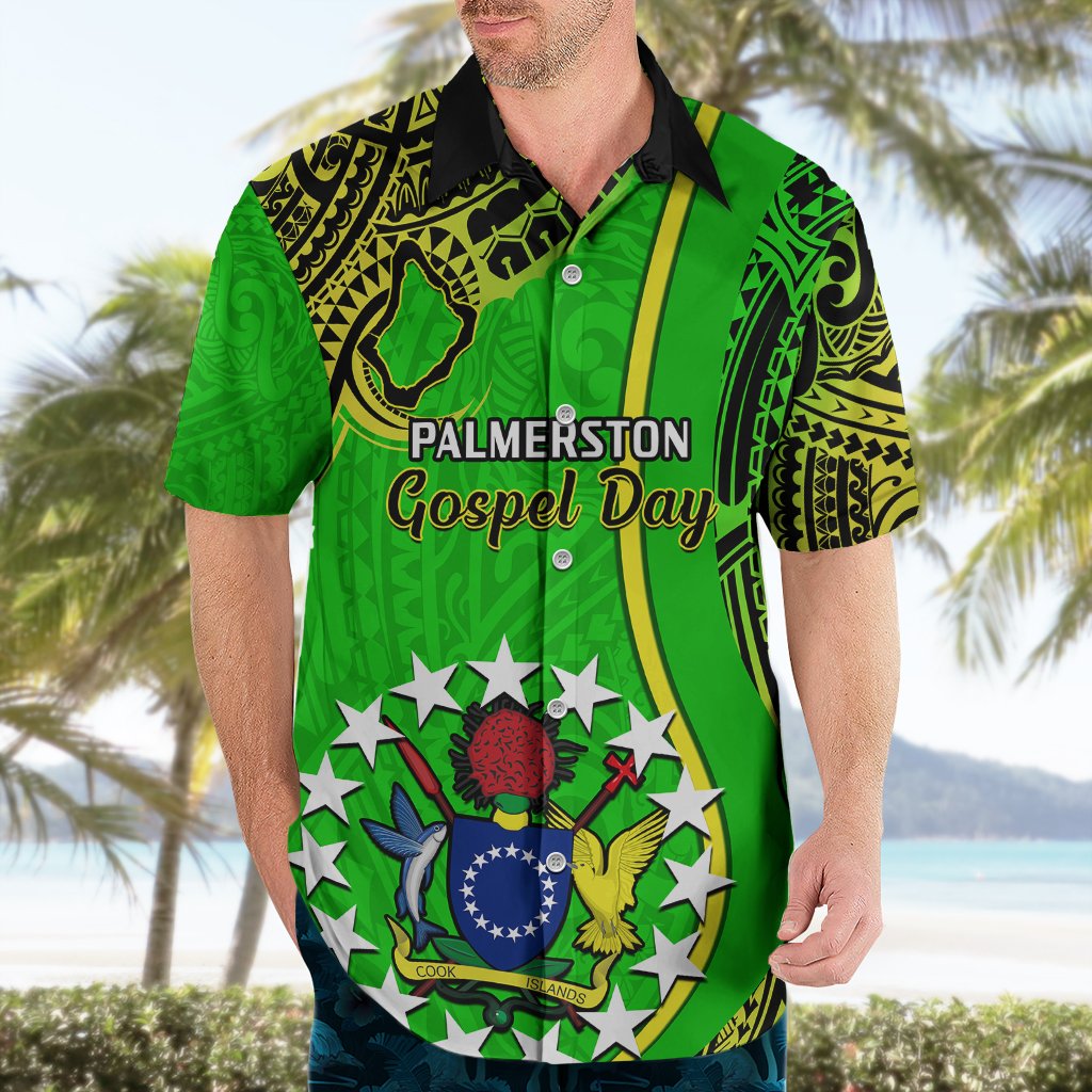 Personalised 25 May Palmerston Island Gospel Day Hawaiian Shirt Cook Islands Tribal Pattern LT14 - Polynesian Pride