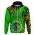 Custom 25 May Palmerston Island Gospel Day Hoodie Cook Islands Tribal Pattern LT14 Zip Hoodie Green - Polynesian Pride