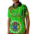 Personalised 25 May Palmerston Island Gospel Day Kid Polo Shirt Cook Islands Tribal Pattern LT14 Kid Green - Polynesian Pride
