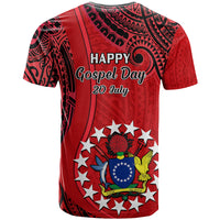 20 July Atiu Island Gospel Day T Shirt Cook Islands Tribal Pattern LT14 - Polynesian Pride