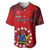 Personalised 20 July Atiu Island Gospel Day Baseball Jersey Cook Islands Tribal Pattern LT14 Red - Polynesian Pride