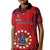 Personalised 20 July Atiu Island Gospel Day Kid Polo Shirt Cook Islands Tribal Pattern LT14 Kid Red - Polynesian Pride