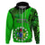 25 July Rarotonga Island Gospel Day Hoodie Cook Islands Tribal Pattern LT14 Zip Hoodie Green - Polynesian Pride