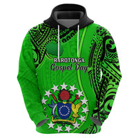 25 July Rarotonga Island Gospel Day Hoodie Cook Islands Tribal Pattern LT14 - Polynesian Pride