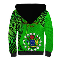 21 July Mitiaro Island Gospel Day Sherpa Hoodie Cook Islands Tribal Pattern LT14 - Polynesian Pride