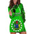 Personalised 21 July Mitiaro Island Gospel Day Hoodie Dress Cook Islands Tribal Pattern LT14 Green - Polynesian Pride