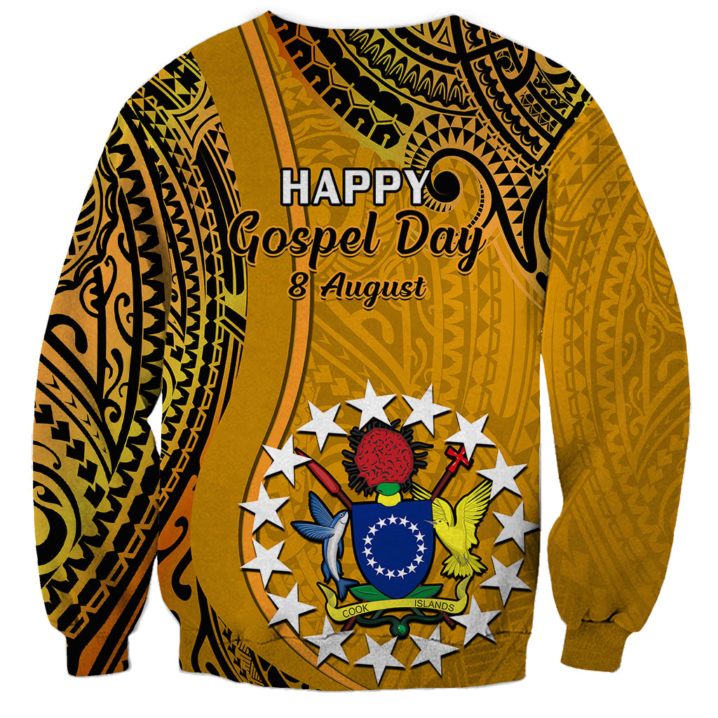 8 August Manihiki Island Gospel Day Sweatshirt Cook Islands Tribal Pattern LT14 - Polynesian Pride
