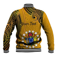 Personalised 8 August Manihiki Island Gospel Day Baseball Jacket Cook Islands Tribal Pattern LT14 - Polynesian Pride