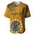 15 August Rakahanga Island Gospel Day Baseball Jersey Cook Islands Tribal Pattern LT14 Orange - Polynesian Pride