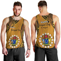 15 August Rakahanga Island Gospel Day Men Tank Top Cook Islands Tribal Pattern LT14 - Polynesian Pride