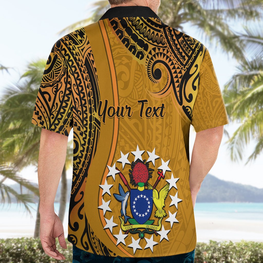 Personalised 15 August Rakahanga Island Gospel Day Hawaiian Shirt Cook Islands Tribal Pattern LT14 - Polynesian Pride