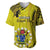 27 October Aitutaki Island Gospel Day Baseball Jersey Cook Islands Tribal Pattern LT14 Gold - Polynesian Pride