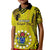 Personalised 27 October Aitutaki Island Gospel Day Kid Polo Shirt Cook Islands Tribal Pattern LT14 Kid Gold - Polynesian Pride