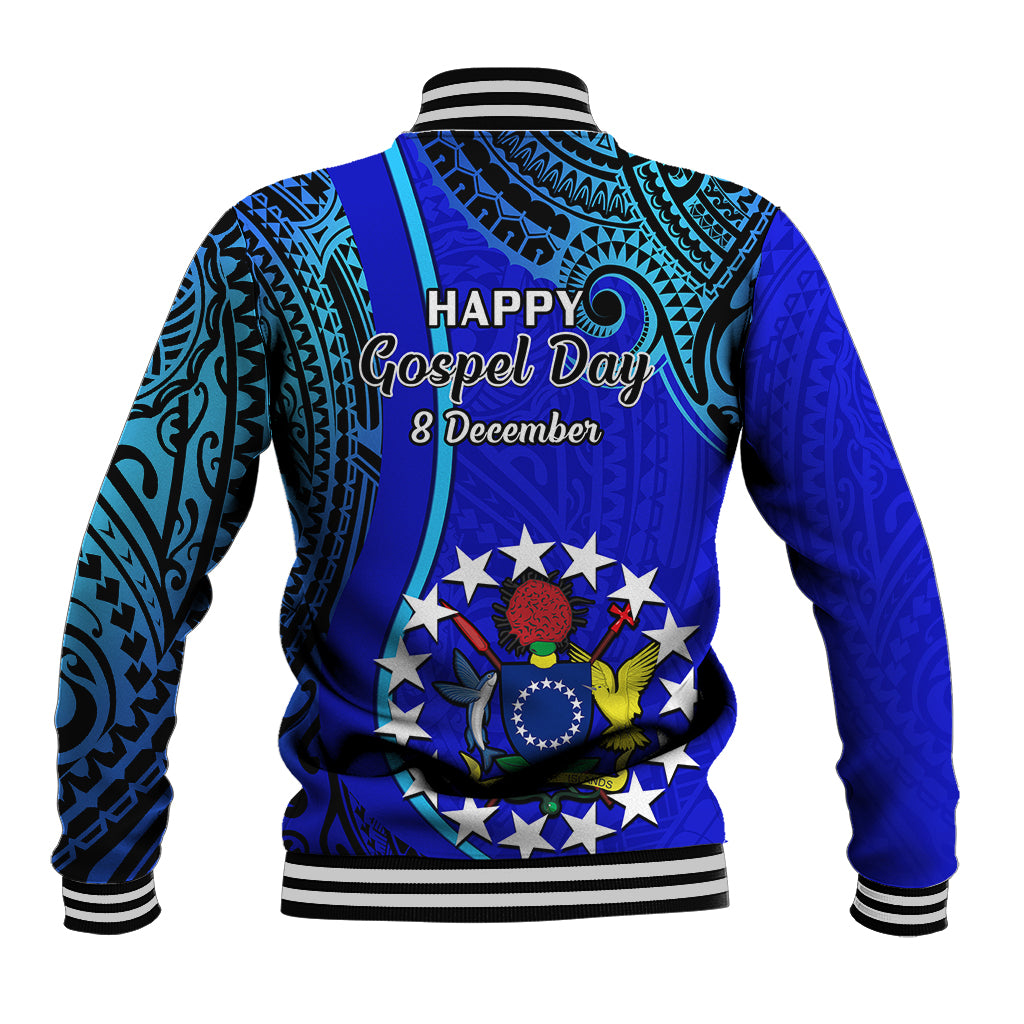 8 December Pukapuka Island Gospel Day Baseball Jacket Cook Islands Tribal Pattern LT14 - Polynesian Pride