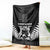 New Zealand Silver Fern Rugby Blanket Haka Dance With Aotearoa Maori Pattern