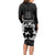 New Zealand Silver Fern Rugby Long Sleeve Bodycon Dress Haka Dance With Aotearoa Maori Pattern