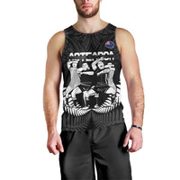 New Zealand Silver Fern Rugby Men Tank Top Haka Dance With Aotearoa Maori Pattern